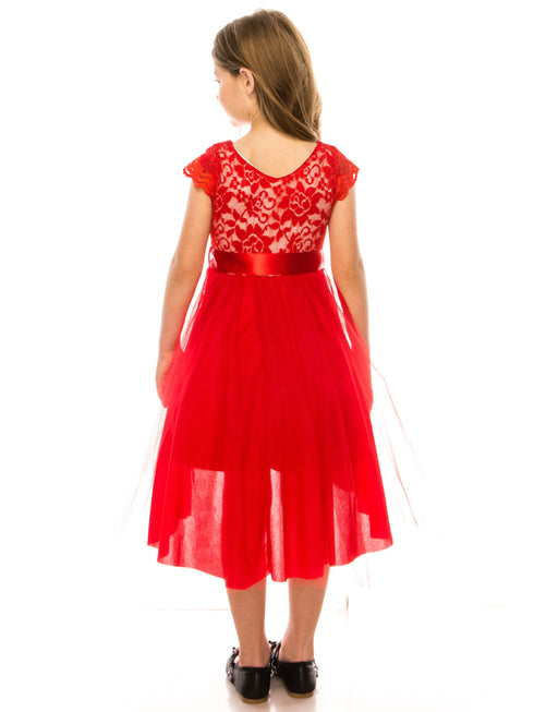 Just Kids Girls Multi Color Necklace Hi-Low Special Occasion Dress 4-14 - SophiasStyle.com